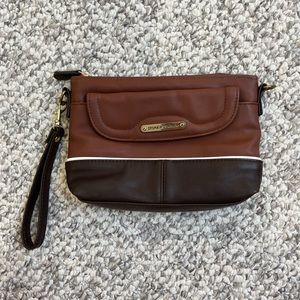 Stone Mountain brown leather clutch
